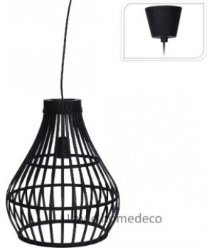 Hanglamp bamboe zwart
